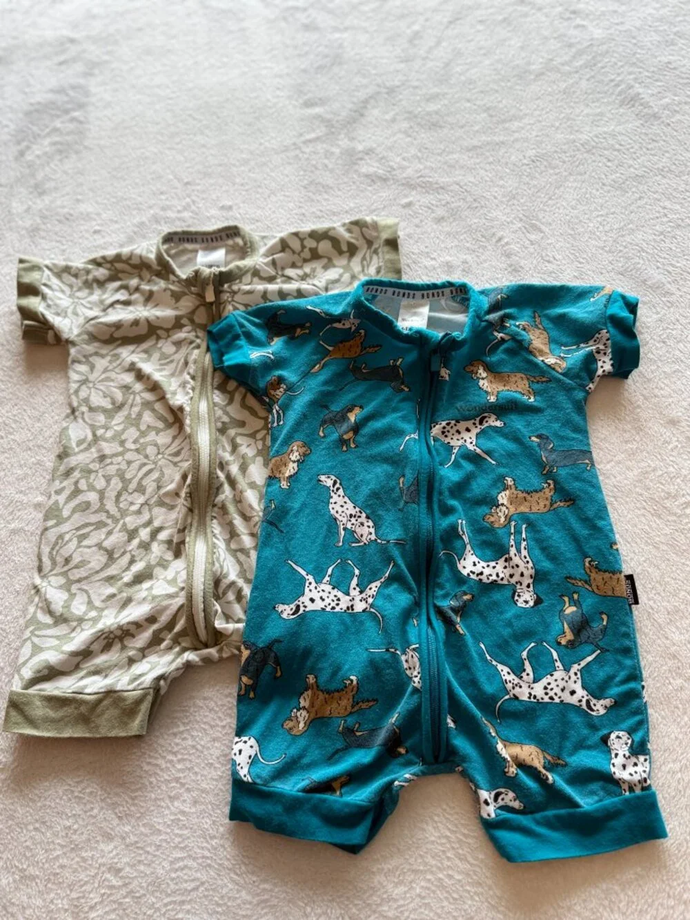 Bonds Wondersuit Short Sleeve Rompers Set of 2 Baby Unisex Size 6-12 months